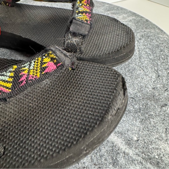 Teva Black Original Colorful Sandals 5 - Picture 7 of 11